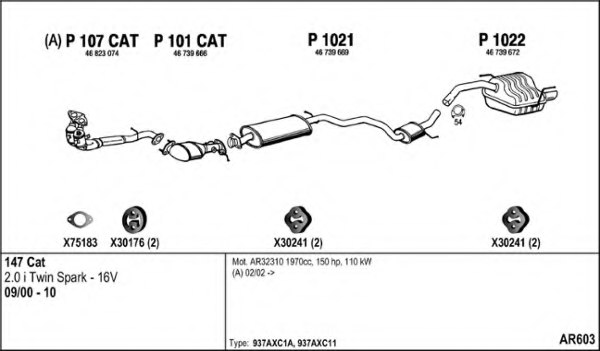 FENNO AR603 Exhaust System
